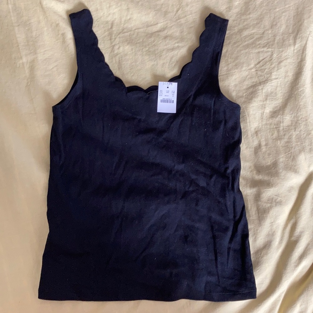 Jcrew scalloped tank top